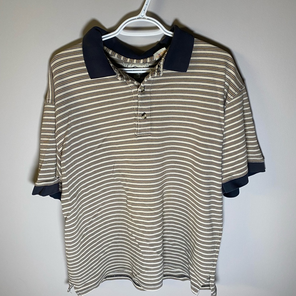 SDI Striped Knit Sweater Polo